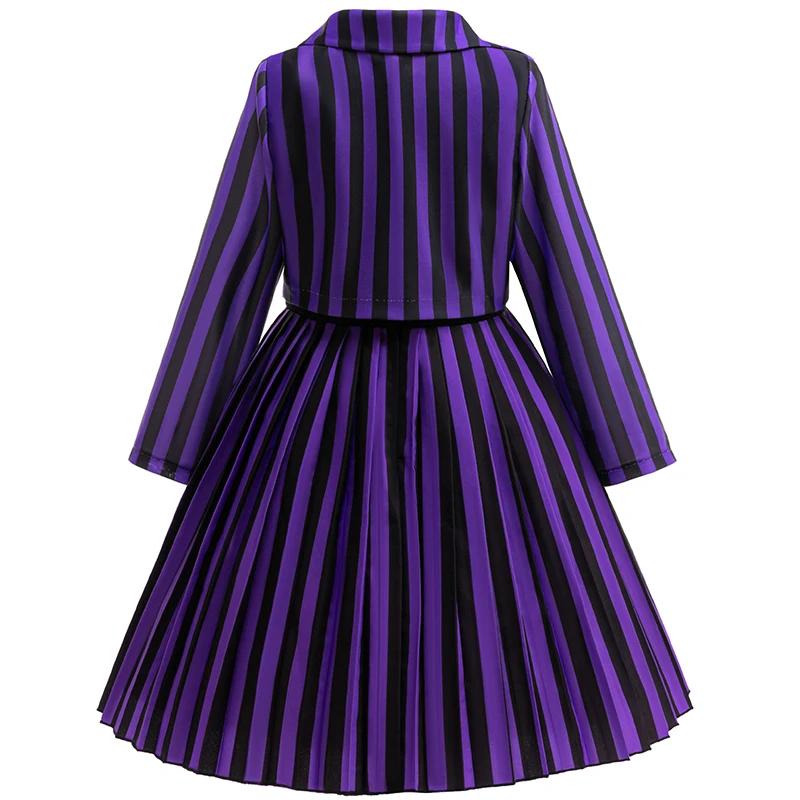 Costume Halloween filles Mercredi Enid cosplay 2 pièces robes fête anniversaire tenues carnaval enfants