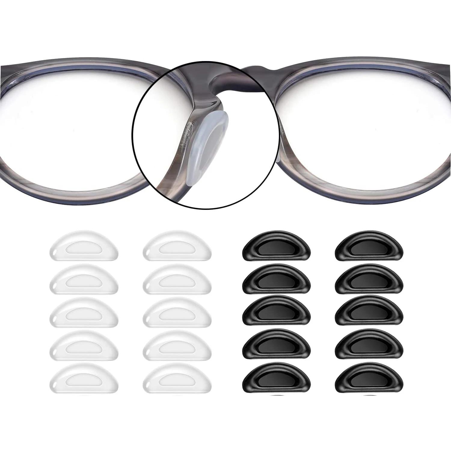 20 pièces plaquette nasale adhésive, plaquettes nasales pour lunettes bâton sur Silicone anti-dérapa