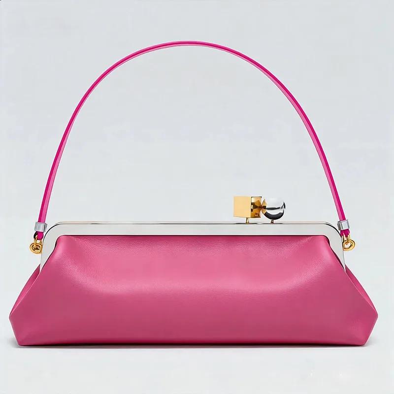 Nouvelle Pochette de Soirée de Luxe à Fermoir Kisslock pour Femmes, Sac à Main de Créateur Tendance,