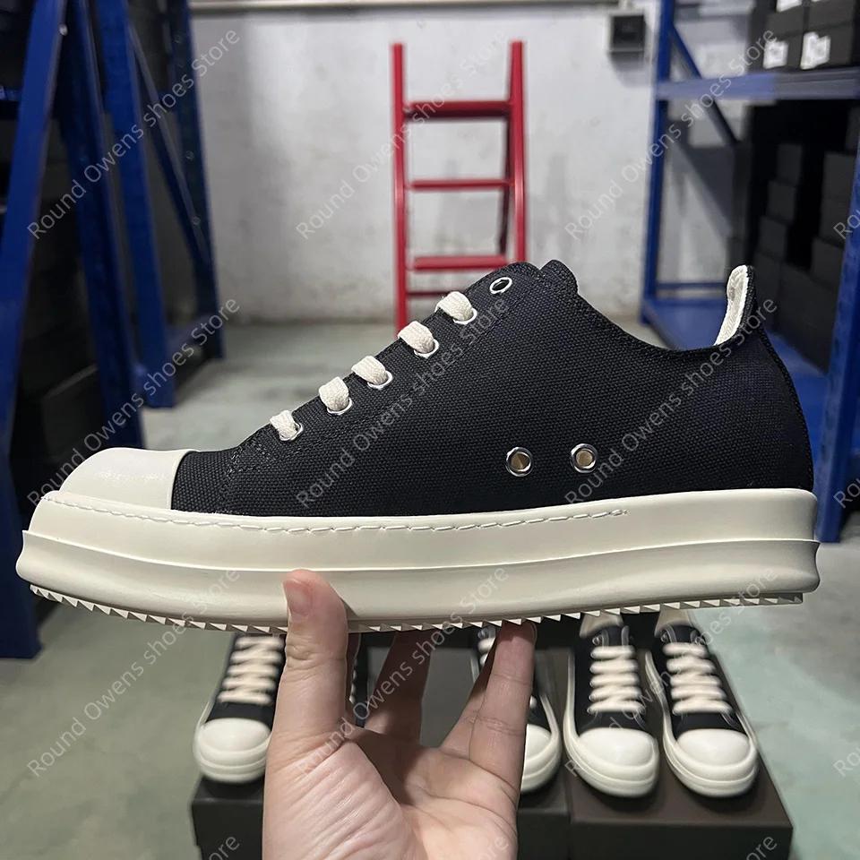 Chaussures décontractées hommes toile basse qualité Ro à lacets semelle épaisse respirant luxe conce
