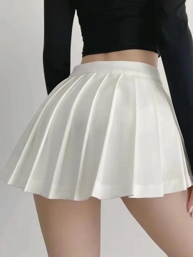 Spice girl jupe plissée femme couleur pure petite jupe courte été nouvelle version coréenne JK collè