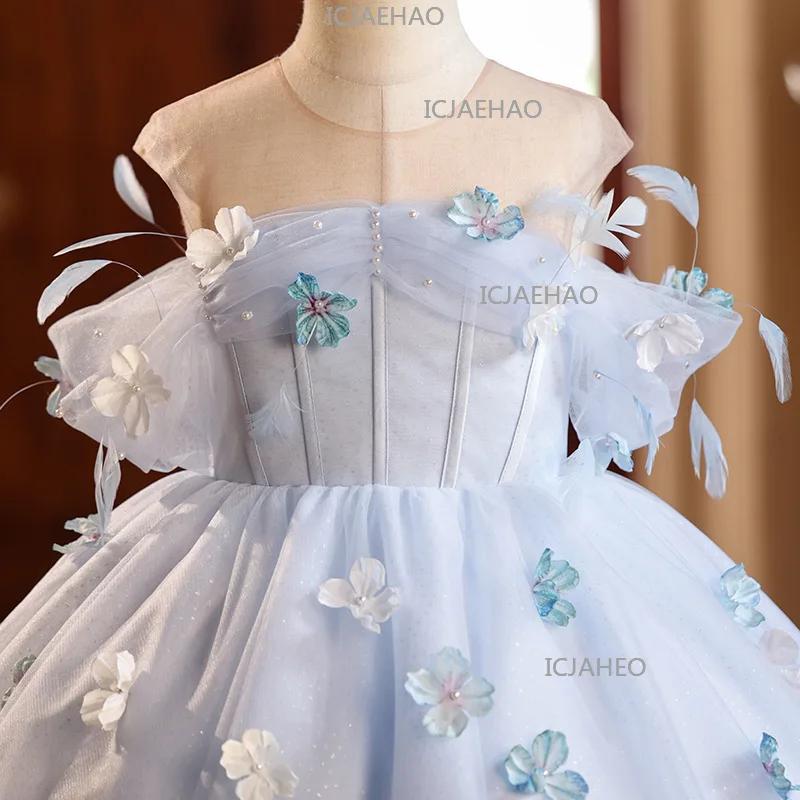 Robe de princesse pour filles, costume de demoiselle d'honneur, petite fée, pour spectacle de piano,