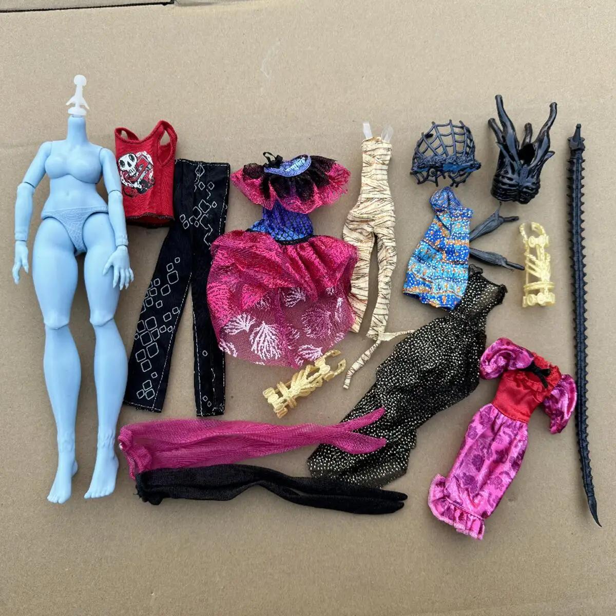 Nouvelles tenues de poupée monstres 1/6 : robes, jupes, leggings, mains et bras de rechange, queue d