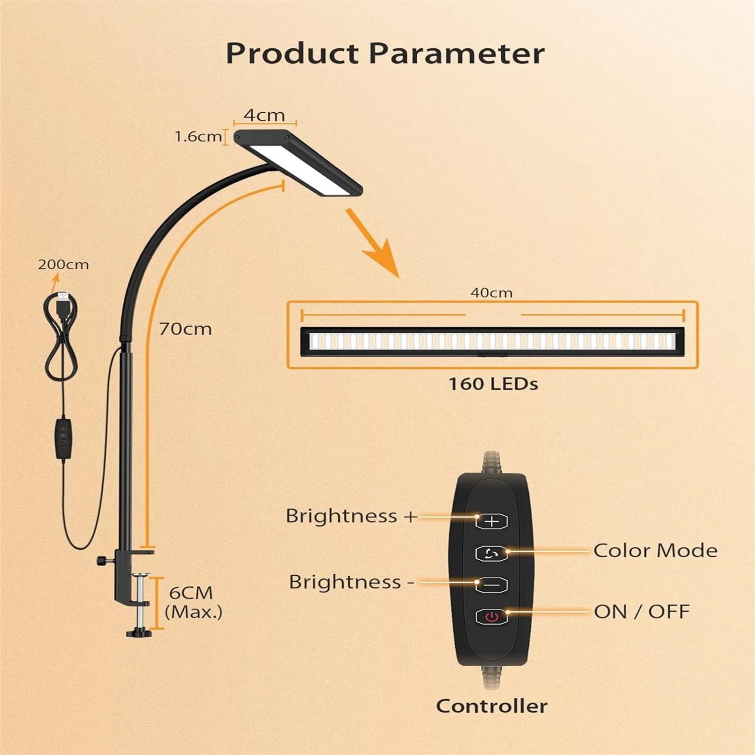 Barre lumineuse de moniteur LED pour écran d'ordinateur, lampe de bureau USB à intensité variable en