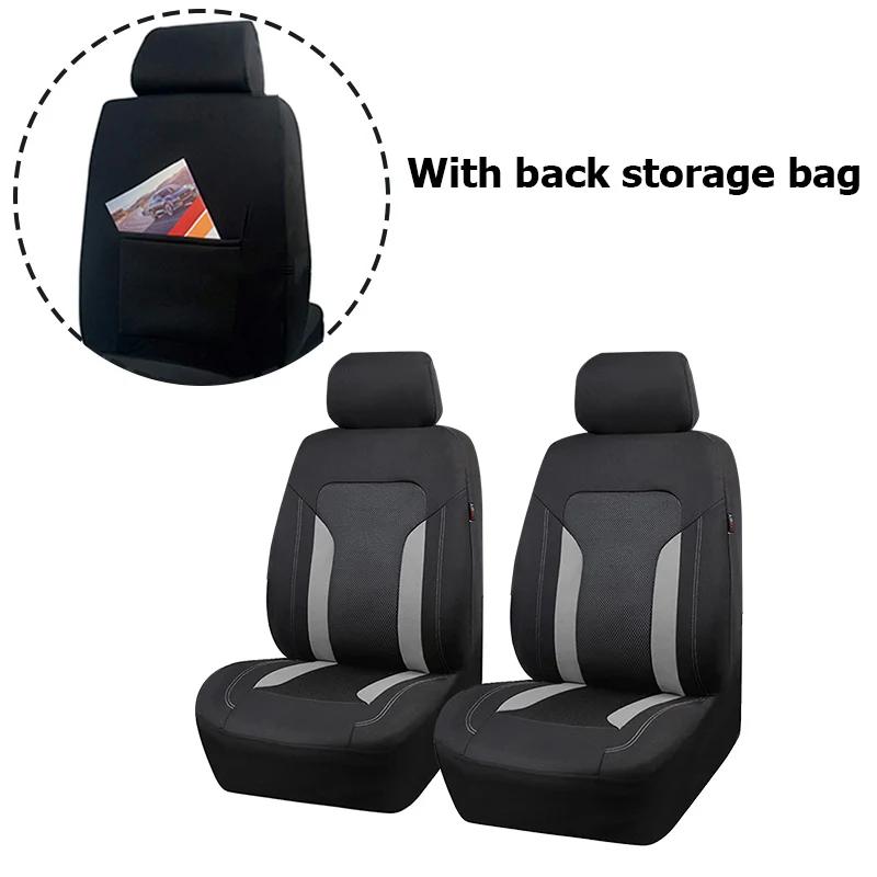 AUTOKING housses de siège universelles en maille grise pour voiture avec 3 fermeture éclair siège ar