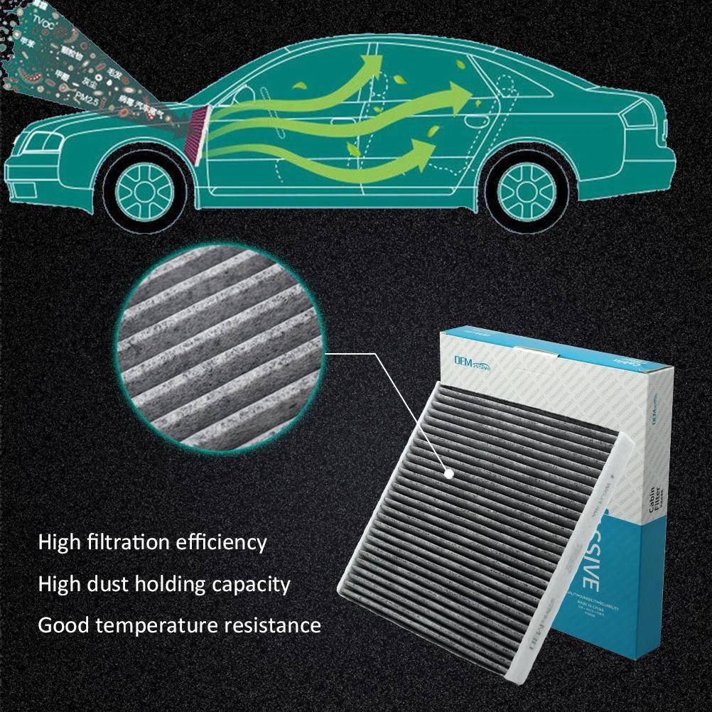 Filtre à air d'habitacle à pollen de voiture charbon actif 5Q 0819653   5Q 0819669   Pour Audi A3 TT