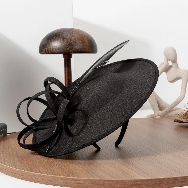 Marque qualité 2025 grandes plumes Fascinator bandeaux pour femmes printemps course de chevaux Cockt