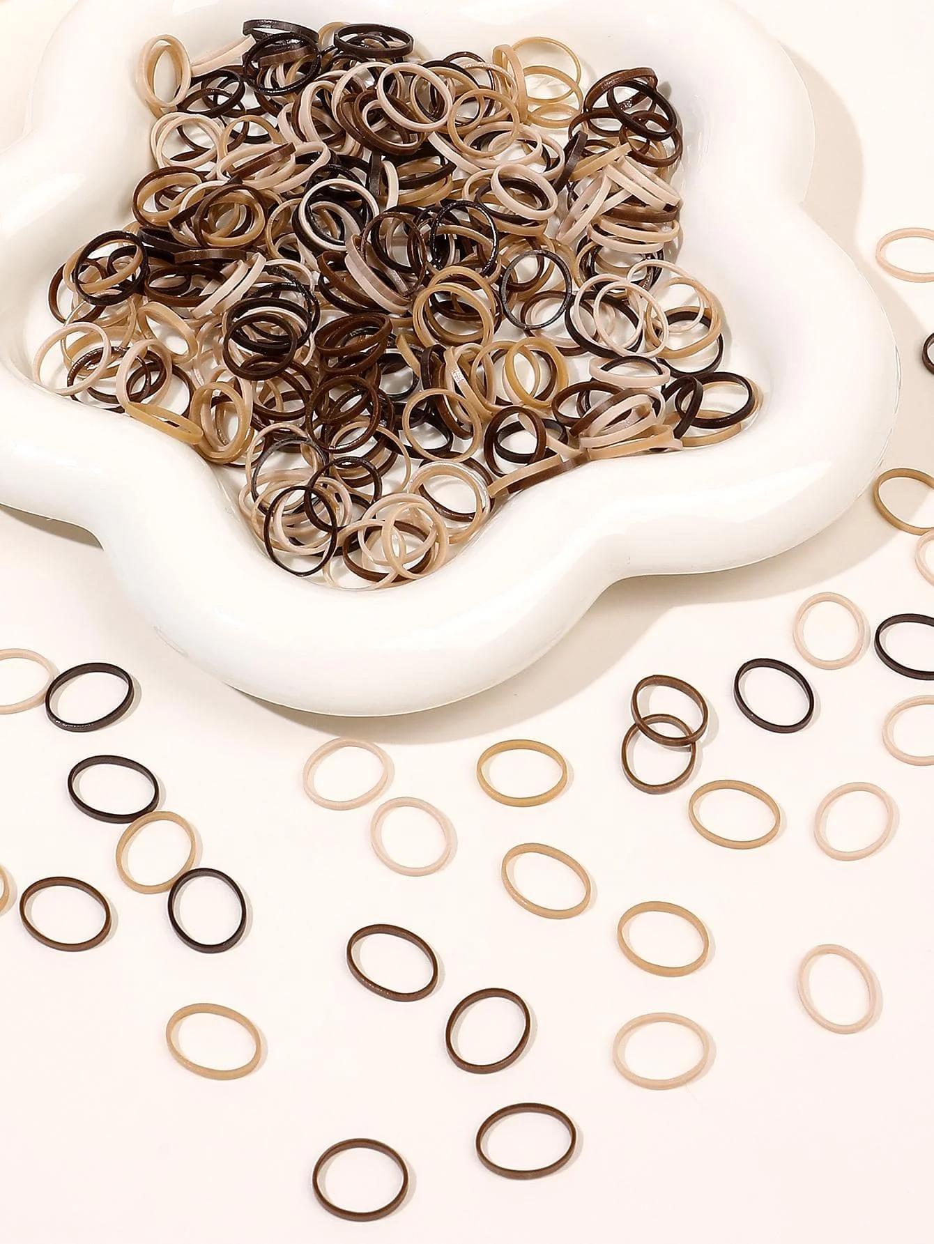 120/300/500 pièces bandes de cheveux élastiques multicolores, bandes de caoutchouc pour cheveux fins