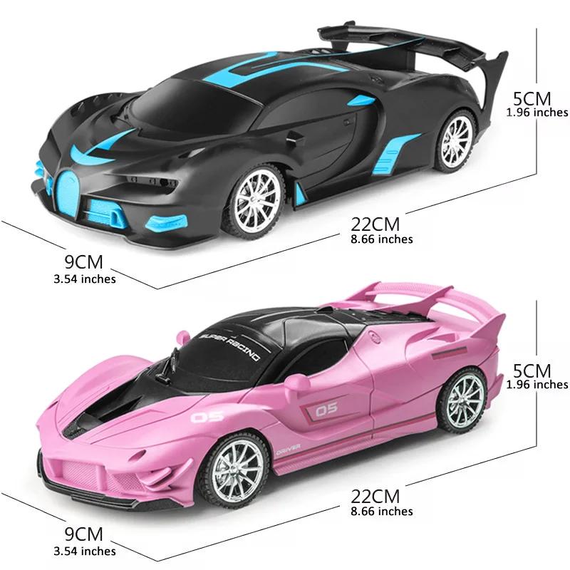 Voiture RC 2.4G 4CH télécommande 1:18 avec lumière LED voitures de sport haute vitesse Radio dérive 