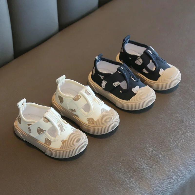 Chaussures décontractées à bouche carrée pour garçons/filles, chaussures de marche à semelle souple 