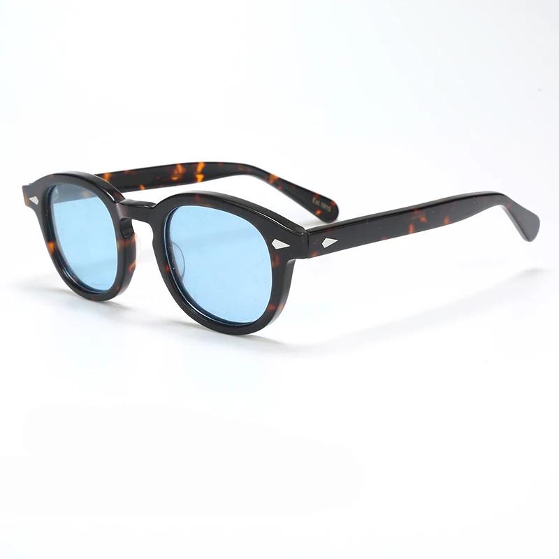 Lunettes de soleil polarisées pour hommes et femmes, style Johnny Depp Lemtosh, monture vintage en a