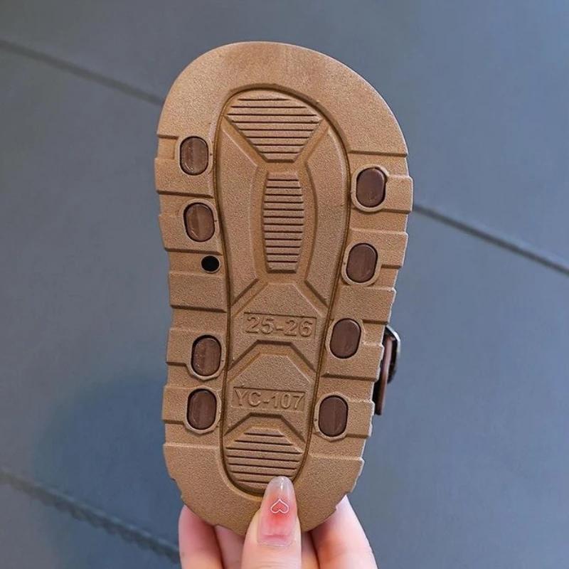 Sandales d'été pour enfants, sandales décontractées à semelle souple antidérapante pour garçons et f
