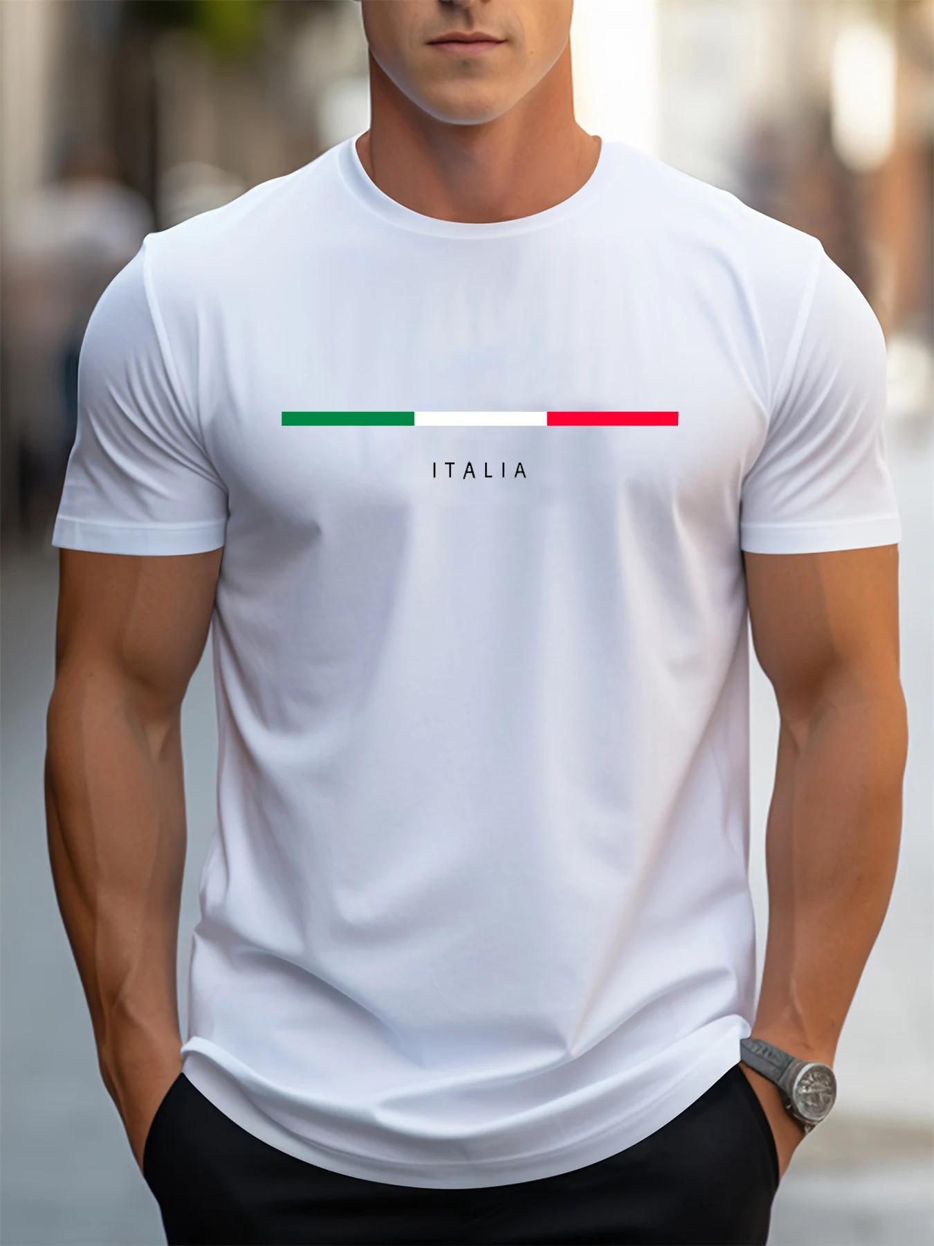 T-shirt manches courtes col rond homme, 100 coton, à la mode, décontracté, ample, grande taille, mot