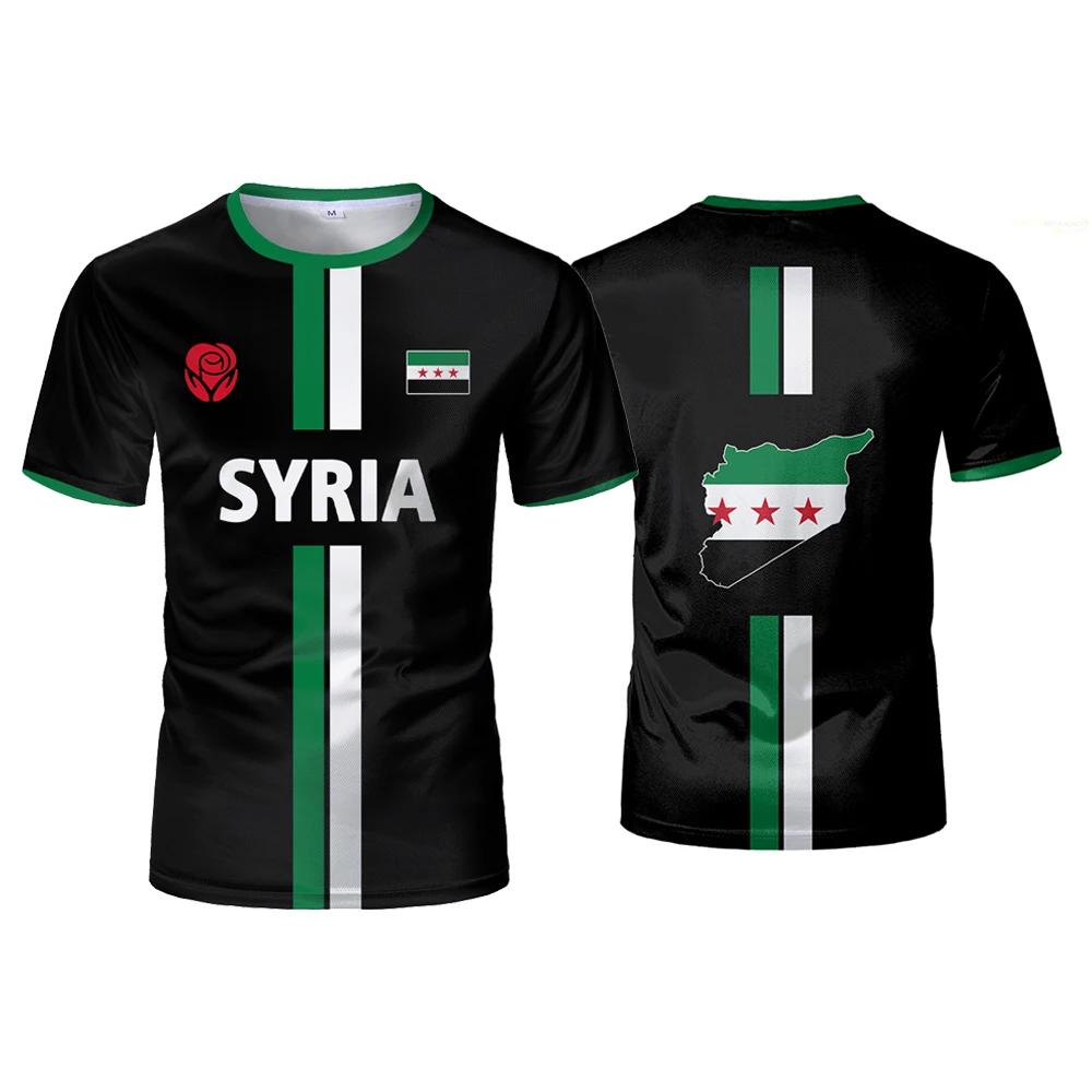 Nouveau maillot de Football de la syrie T-shirts de sport pour hommes drapeau syrien rue hauts surdi