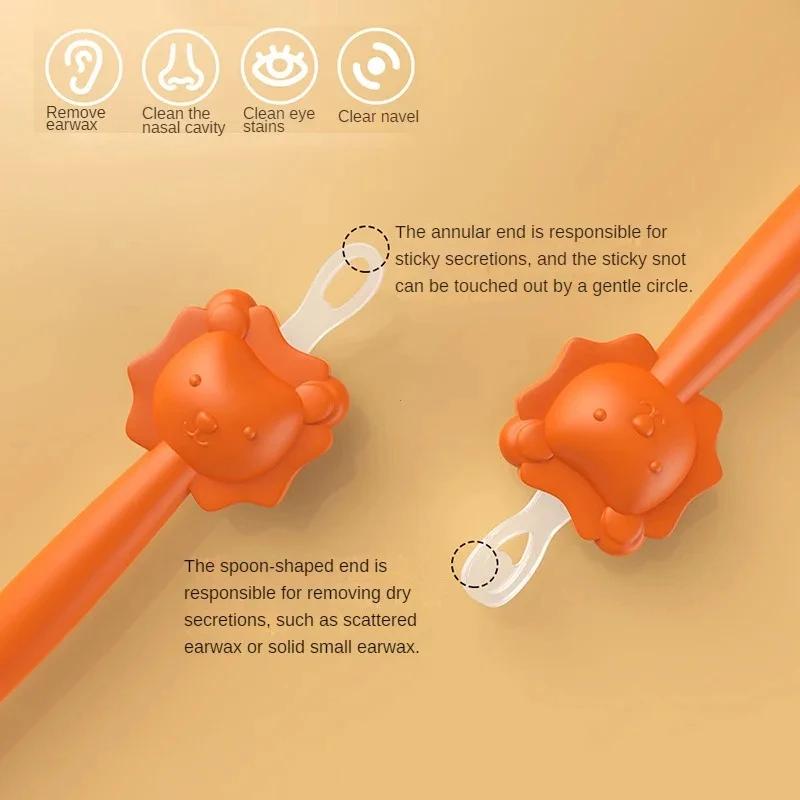 Nouveaux modèles 2026 : Curette double-tête en silicone pour bébé, nettoyeur de nez et d'oreilles, p