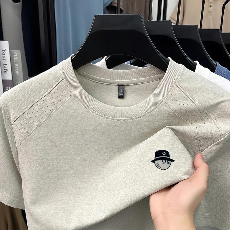 T-shirt à manches courtes col rond pour homme, design haut de gamme, nouveau, été, séchage rapide, i