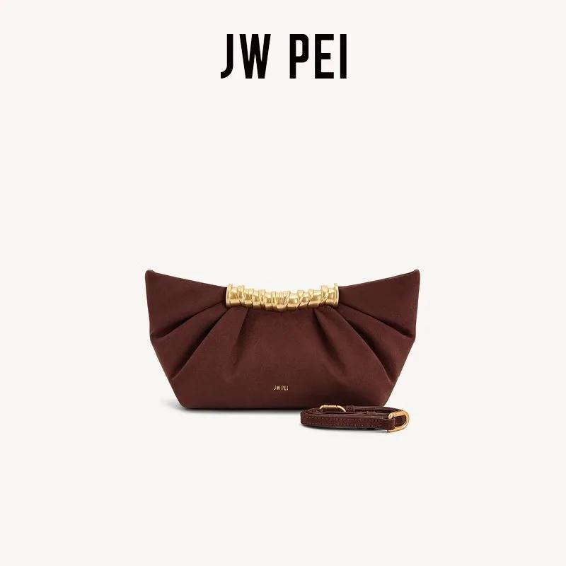 Pochette plissée JW PEI Leia en métal, sac bouffant tendance haut de gamme, sac de soirée de luxe en