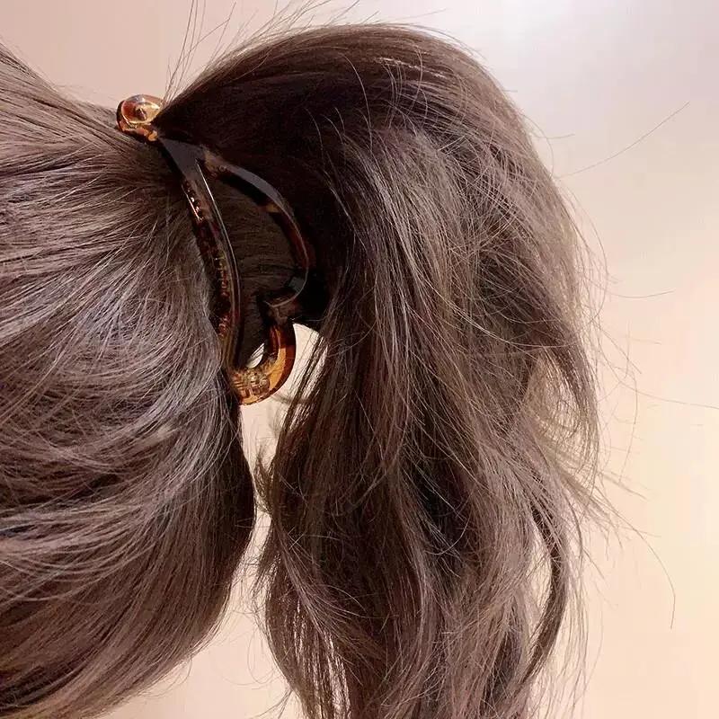 AWAYTR Vintage banane pince pour bouclés longs droites cheveux courts griffe femmes filles coiffure 