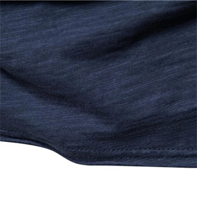 Marque qualité 100% coton hommes T-shirt col en v Design de mode coupe ajustée solide mâle hauts t-s