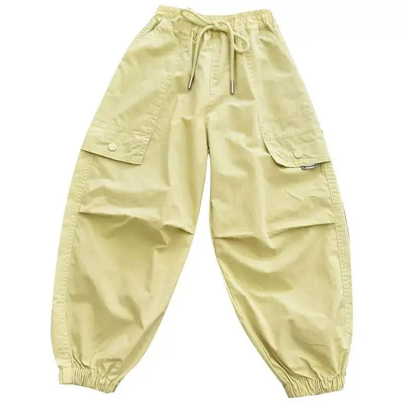 Vêtements de printemps à la mode pour enfants, jogging Cargo, pantalon élastique à la cheville, pant