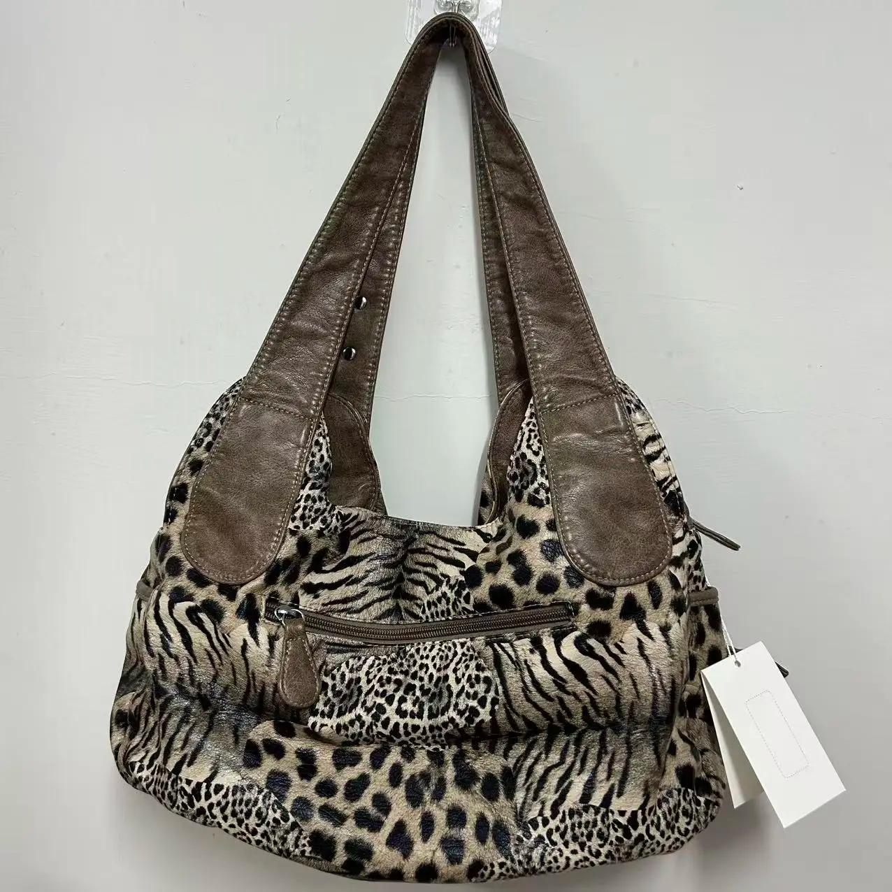Sacs à main léopard pour femmes, grand fourre-tout à poignée supérieure, sac de Shopping multifoncti