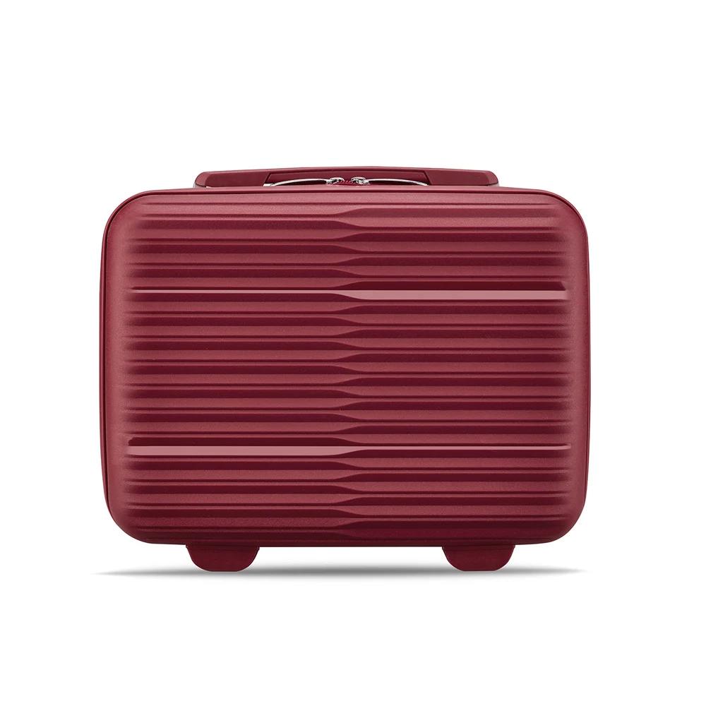 Valise de voyage 14 pouces avec fermeture éclair, noire/rose/bleue/blanche/rouge, pour femmes/hommes