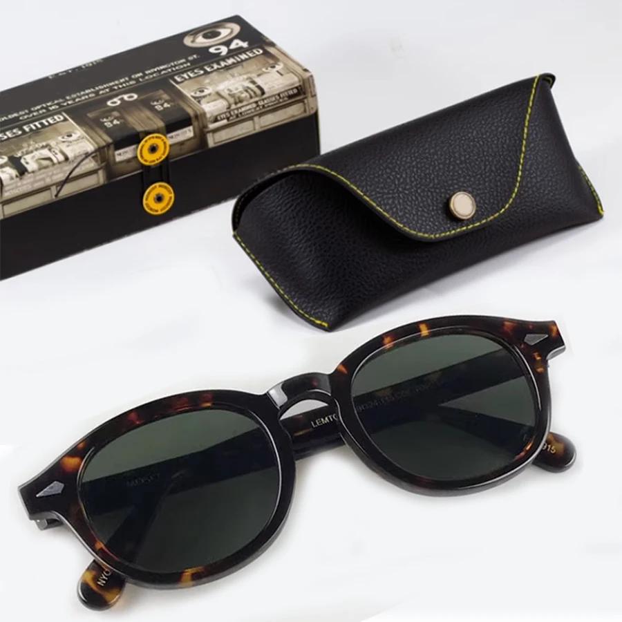 Lunettes de soleil polarisées pour hommes et femmes, style Johnny Depp Lemtosh, monture vintage en a