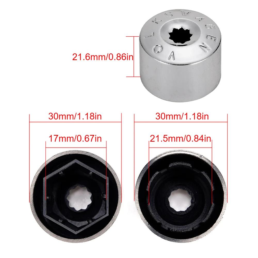 1 jeu d'écrous de roue chromés de 17mm, moyeu de roue en alliage d'aluminium, couvercle de gros boul
