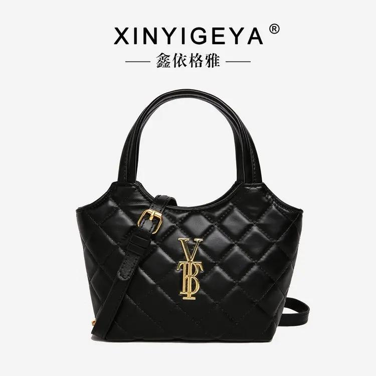 Sac fourre-tout de luxe en cuir élégant pour femme, grande capacité, couleur unie, idéal pour le quo
