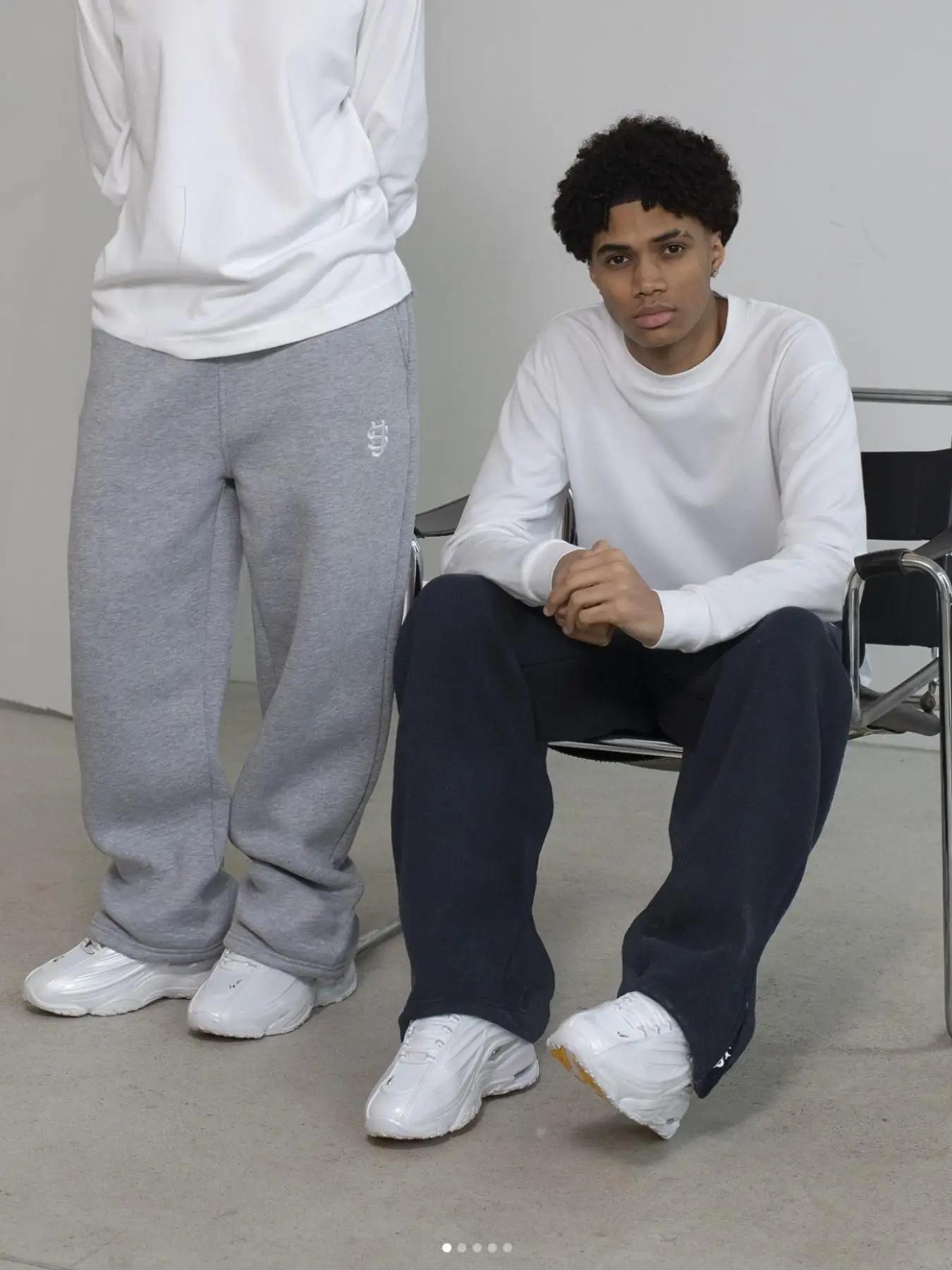 Nouveau pantalon Y2K personnalisé avec fermeture éclair sur les jambes, broderie, style hip-hop, jog