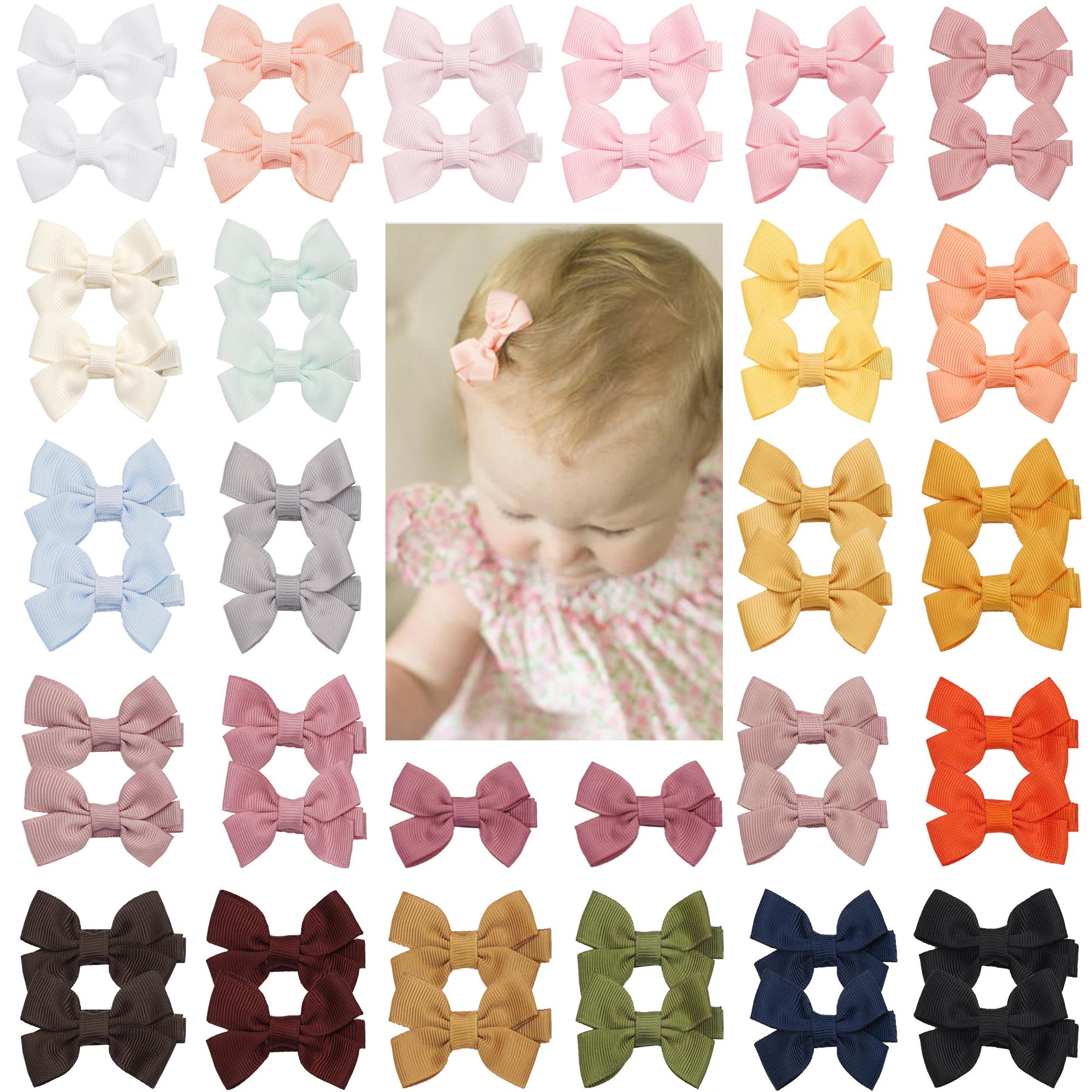 Nœuds de cheveux pour bébés filles, 10/20/25/50 pièces, par paires, nœuds de ruban de 2 pouces, pinc