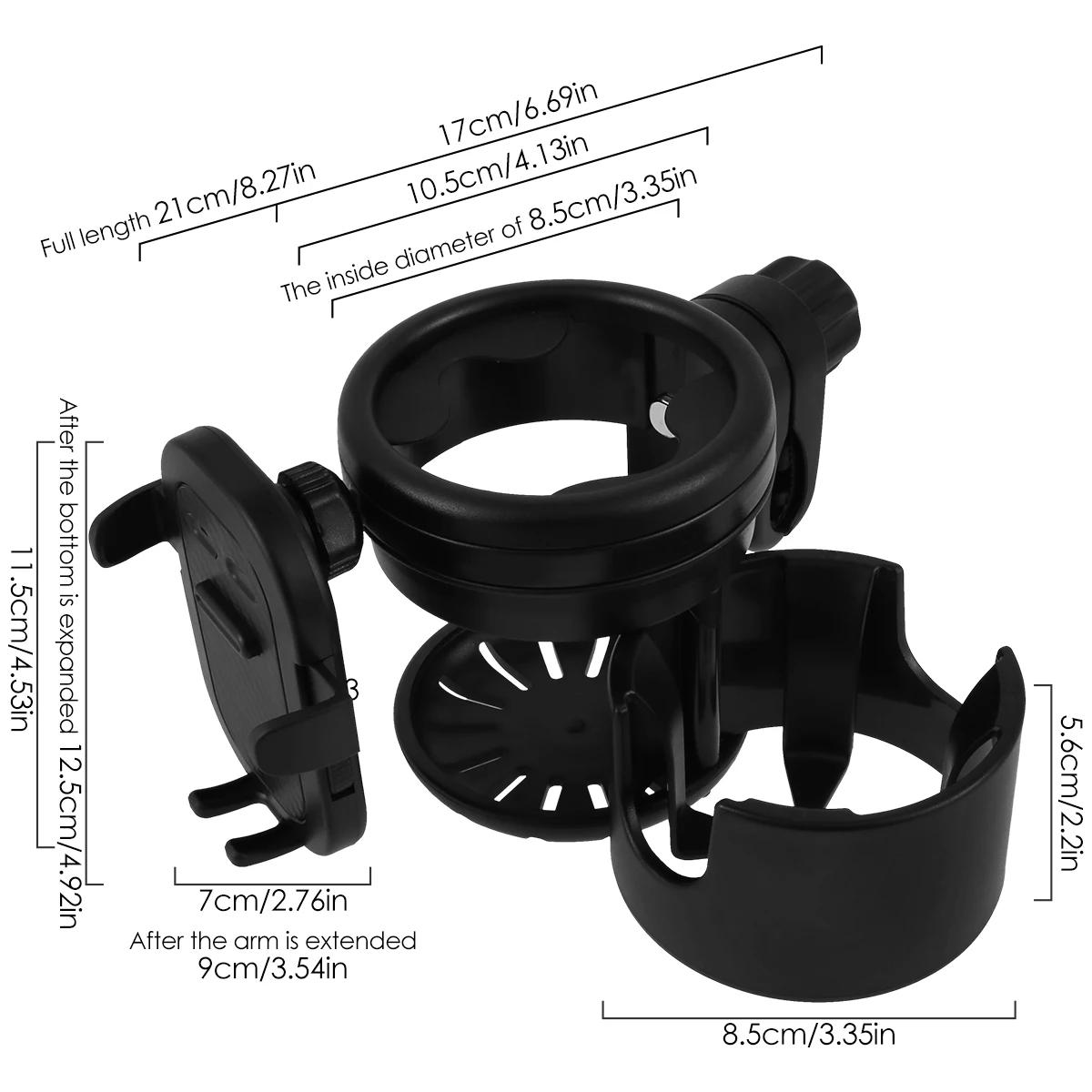 Porte-gobelet universel pour poussette, support de bouteille d'eau 360 °   Support de téléphone rota