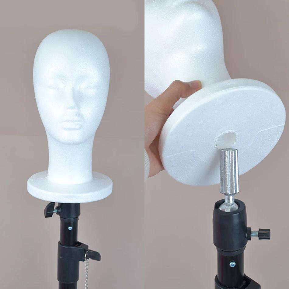 Tête de Mannequin femme, chapeau en mousse de polystyrène, présentoir de lunettes, présentoir de per