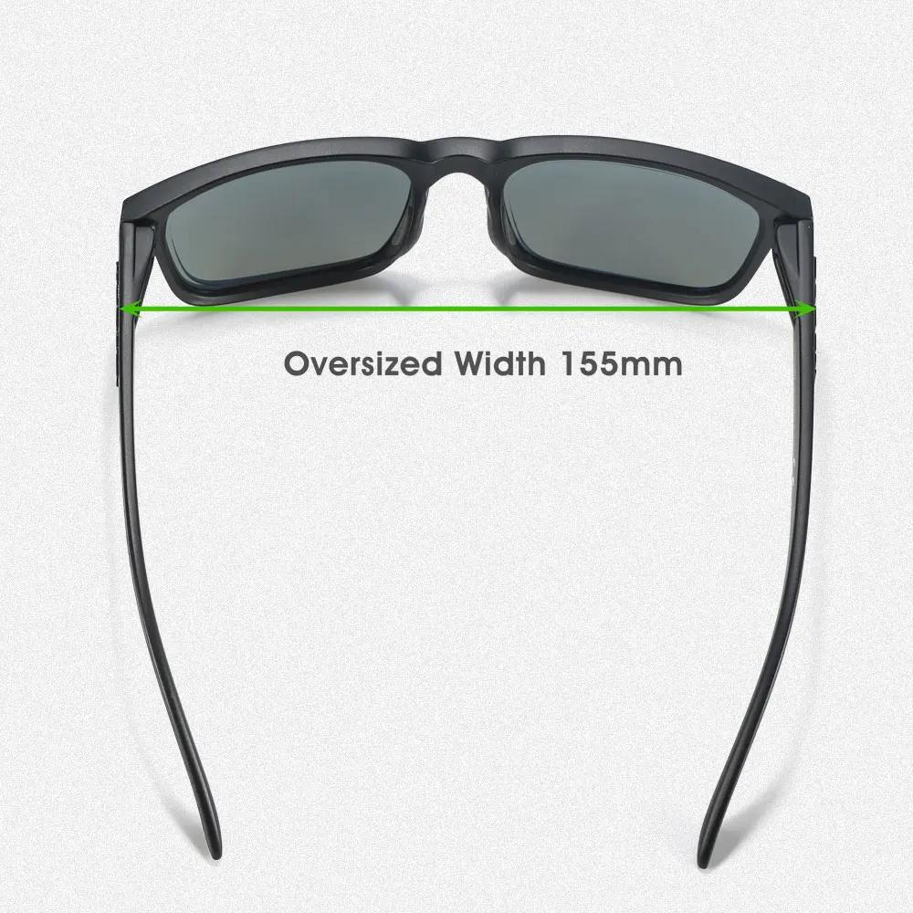 KDEAM lunettes de soleil pour hommes de grande taille lunettes de Vision nocturne photochromiques po