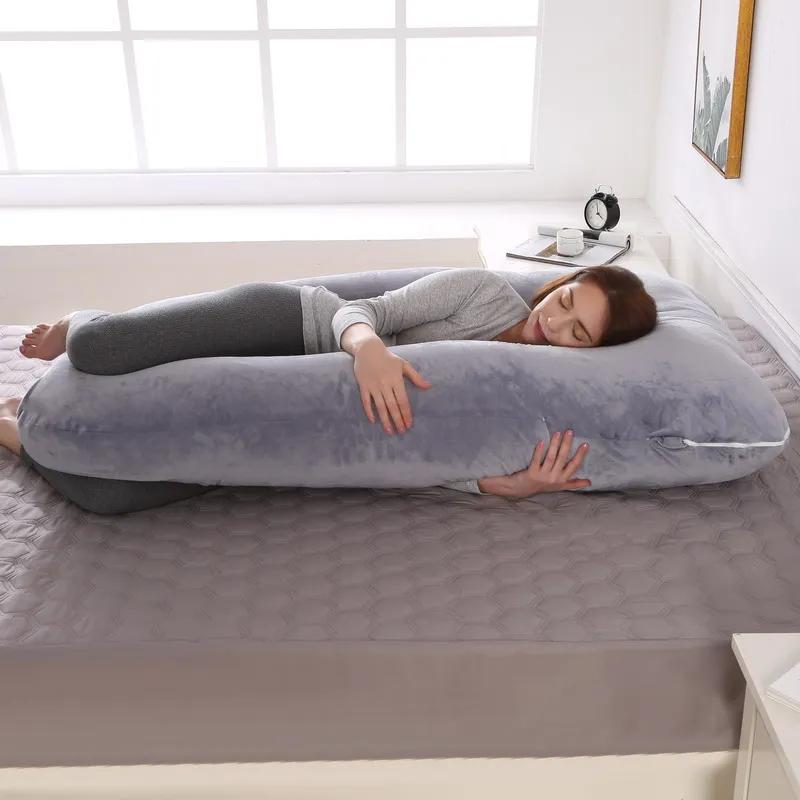 Oreiller enceinte 120x70cm pour femmes enceintes, coussins doux de grossesse, soutien de maternité, 
