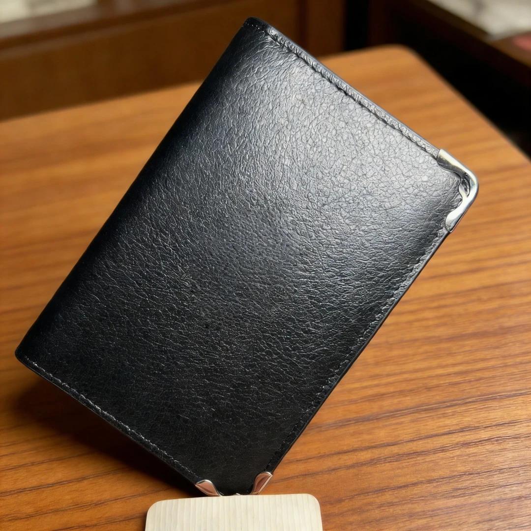 L3001366 # 1069120 Porte-cartes de luxe en cuir de veau fait main, mini pochette à clip, porte-carte