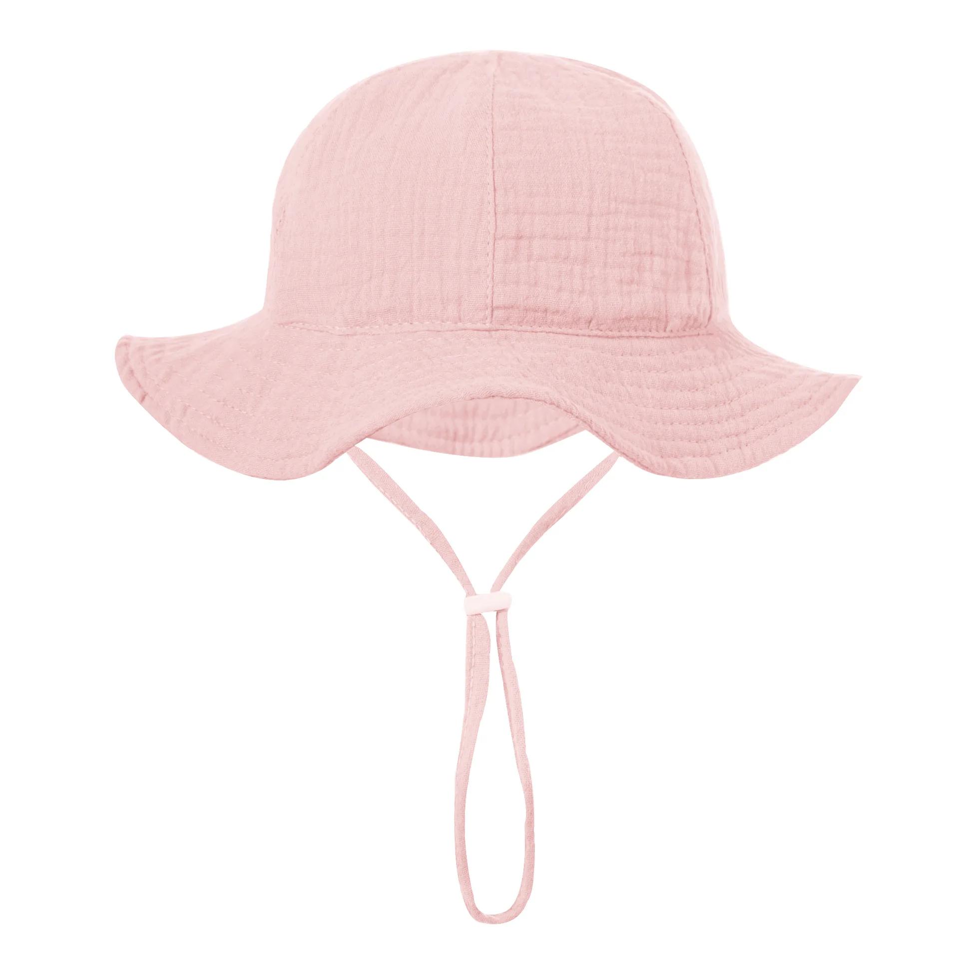 Chapeau seau en coton pour bébé, nouveaux enfants, protection solaire, casquettes d'extérieur, garço