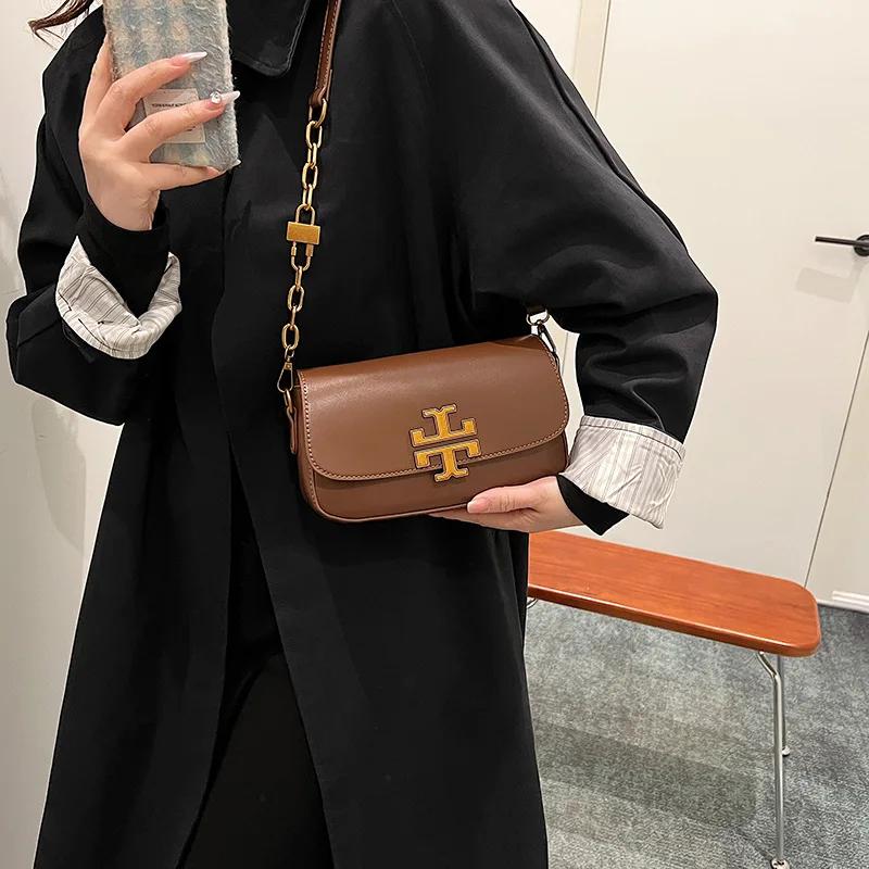 Nouveau sac à bandoulière carré vintage haut de gamme pour femme, sac à main polyvalent 2-en-1 avec 