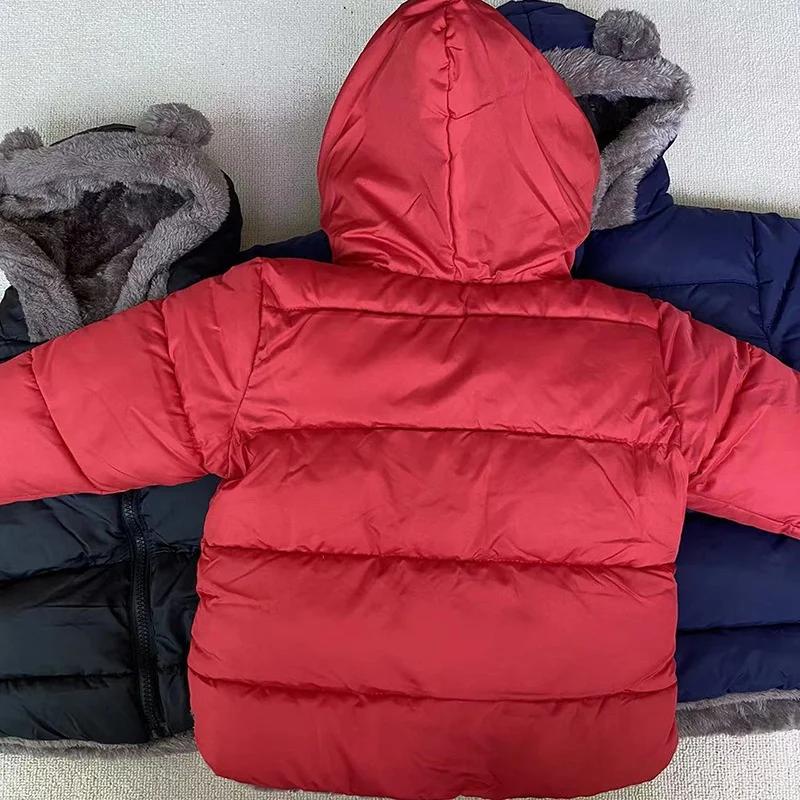 Ensemble de vêtements d'hiver pour enfants, manteaux en molleton d'agneau + pantalons en duvet, 2 pi