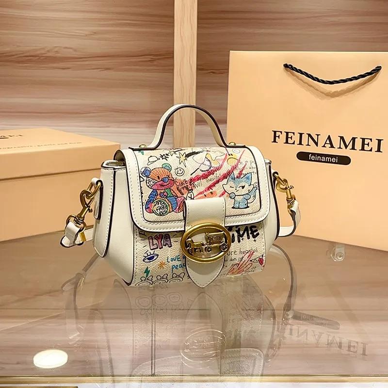 Sac à main graffiti léger pour femmes, marque de luxe, nouvelle mode haut de gamme, multifonctionnel
