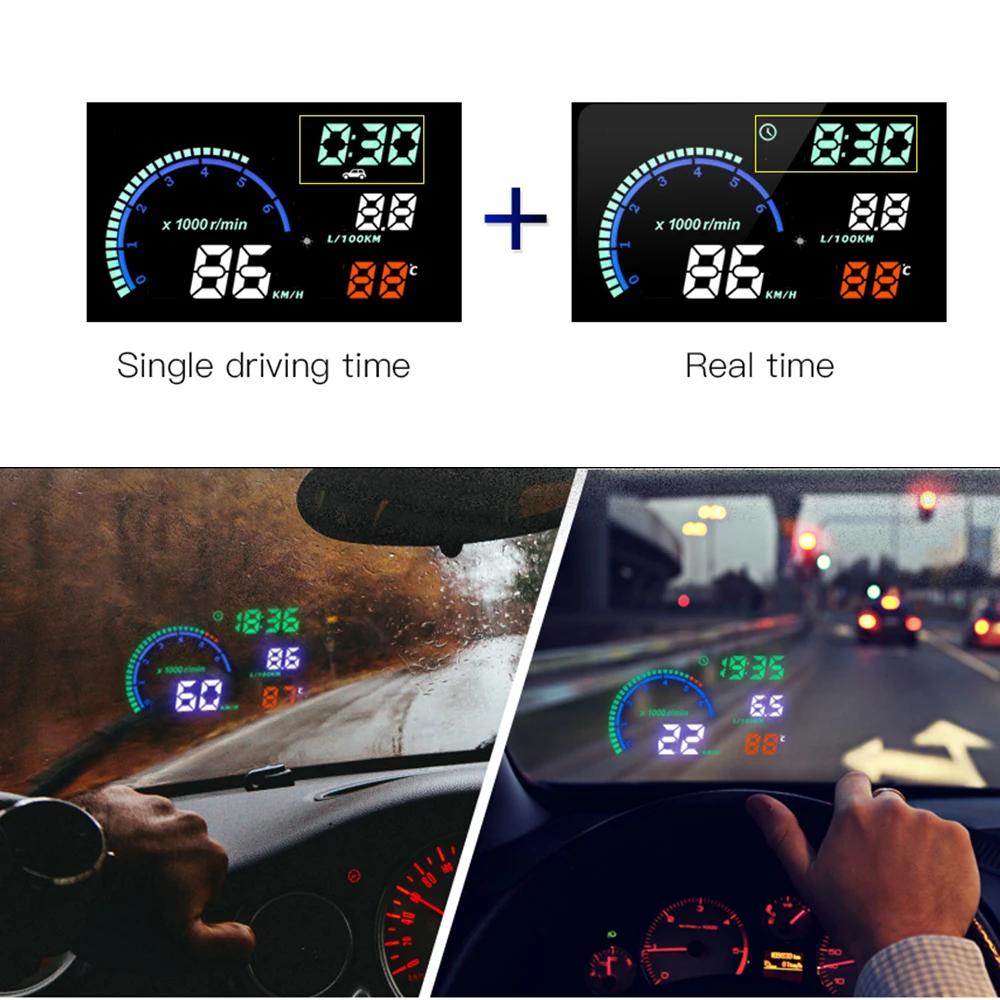 KWHUD affichage tête haute Obd2 voiture Hud compteur de vitesse numérique RPM Tacho compteur de temp