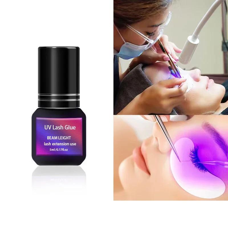 3HI-Colle à Cils UV Transparente, Gel Doux à vaccage Rapide, Outils Adhésifs, Fournitures d'Extensio