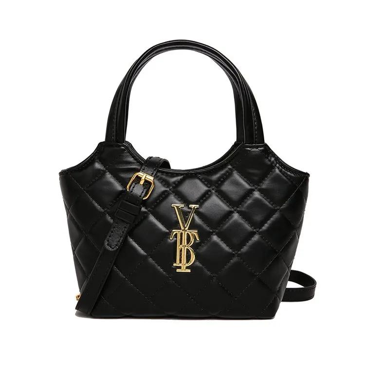 Sac fourre-tout de luxe en cuir élégant pour femme, grande capacité, couleur unie, idéal pour le quo