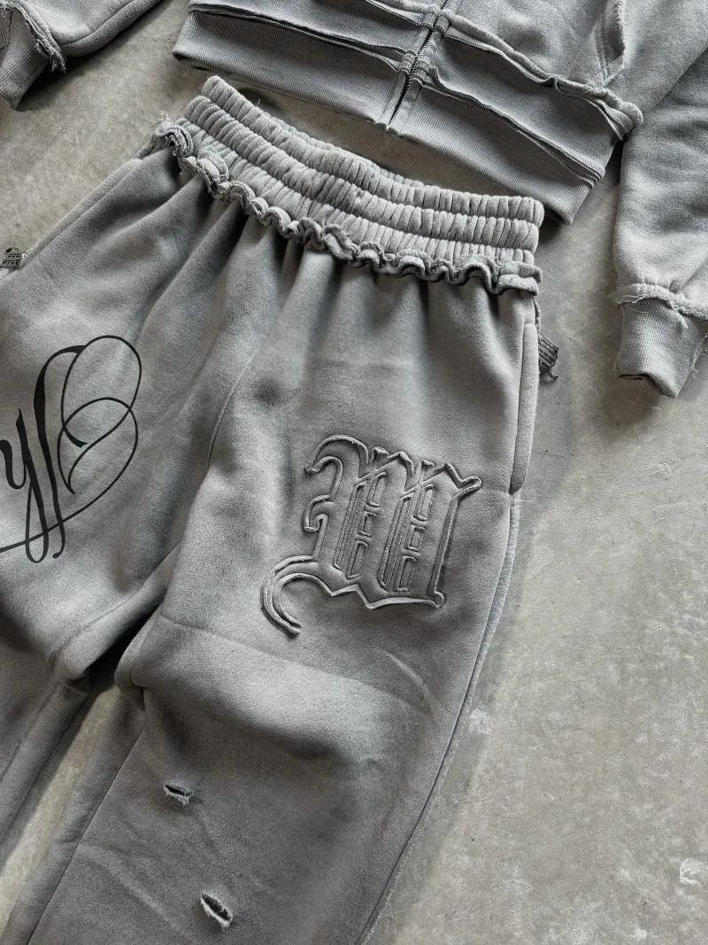 Sweat à capuche surdimensionné pour hommes et femmes, marque de mode américaine, motif de lettre M b
