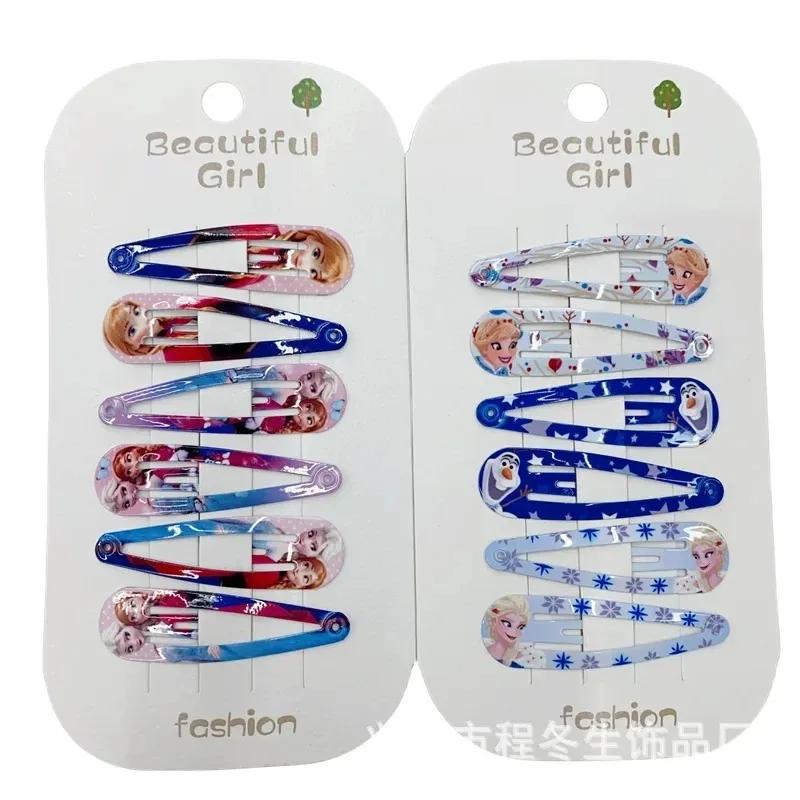 Pince à cheveux Elsa la reine des neiges, 5/10 pièces, accessoires pour cheveux Disney mignons pour 