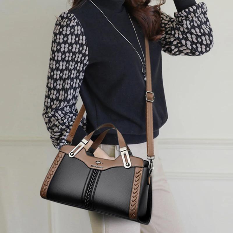 Sac messager en cuir PU de qualité supérieure pour femme, sac à main de luxe de créateur, sacs à ban