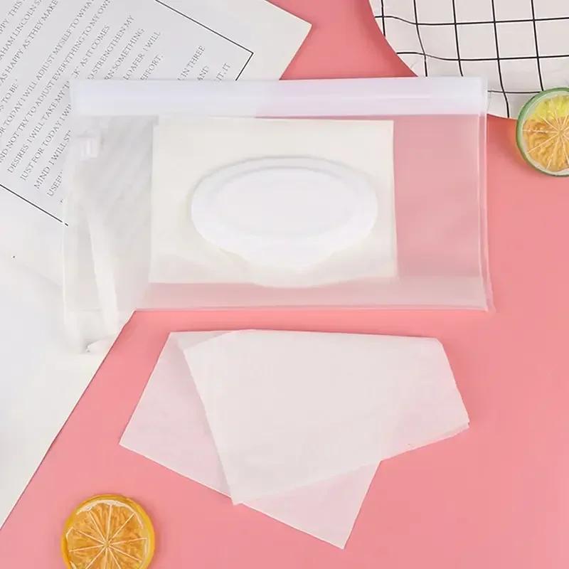 Pochette pour lingettes humides pour bébé EVA, étui de support Transparent Portable, couvercle rabat
