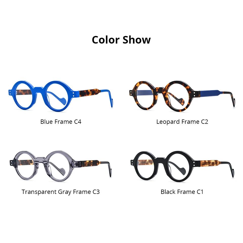 NIANZHEN acétate lunettes cadre hommes nouveau rond marque Design lunettes femmes rétro Vintage lune