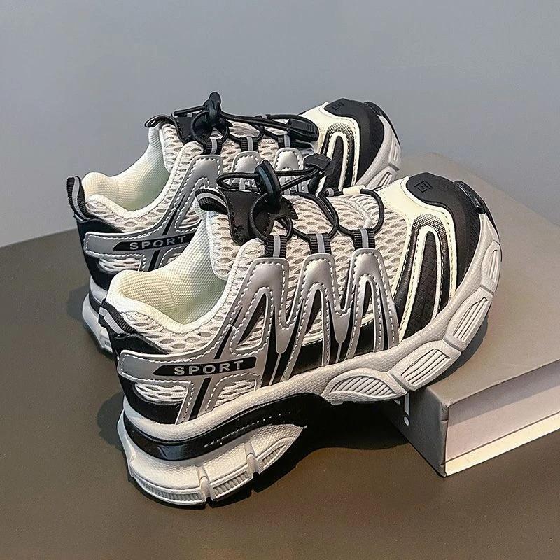Enfants filles grosses baskets maille chaussures décontractées respirantes automne hiver nouveau à l