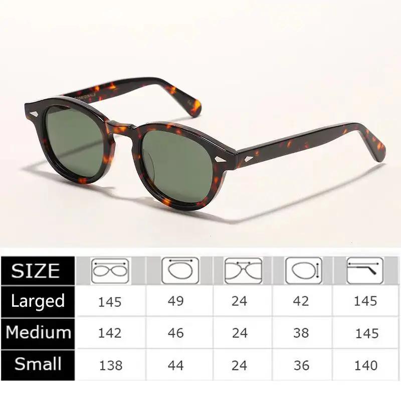 Lunettes de soleil polarisées Johnny Depp pour hommes et femmes, monture en acétate, marque de luxe,